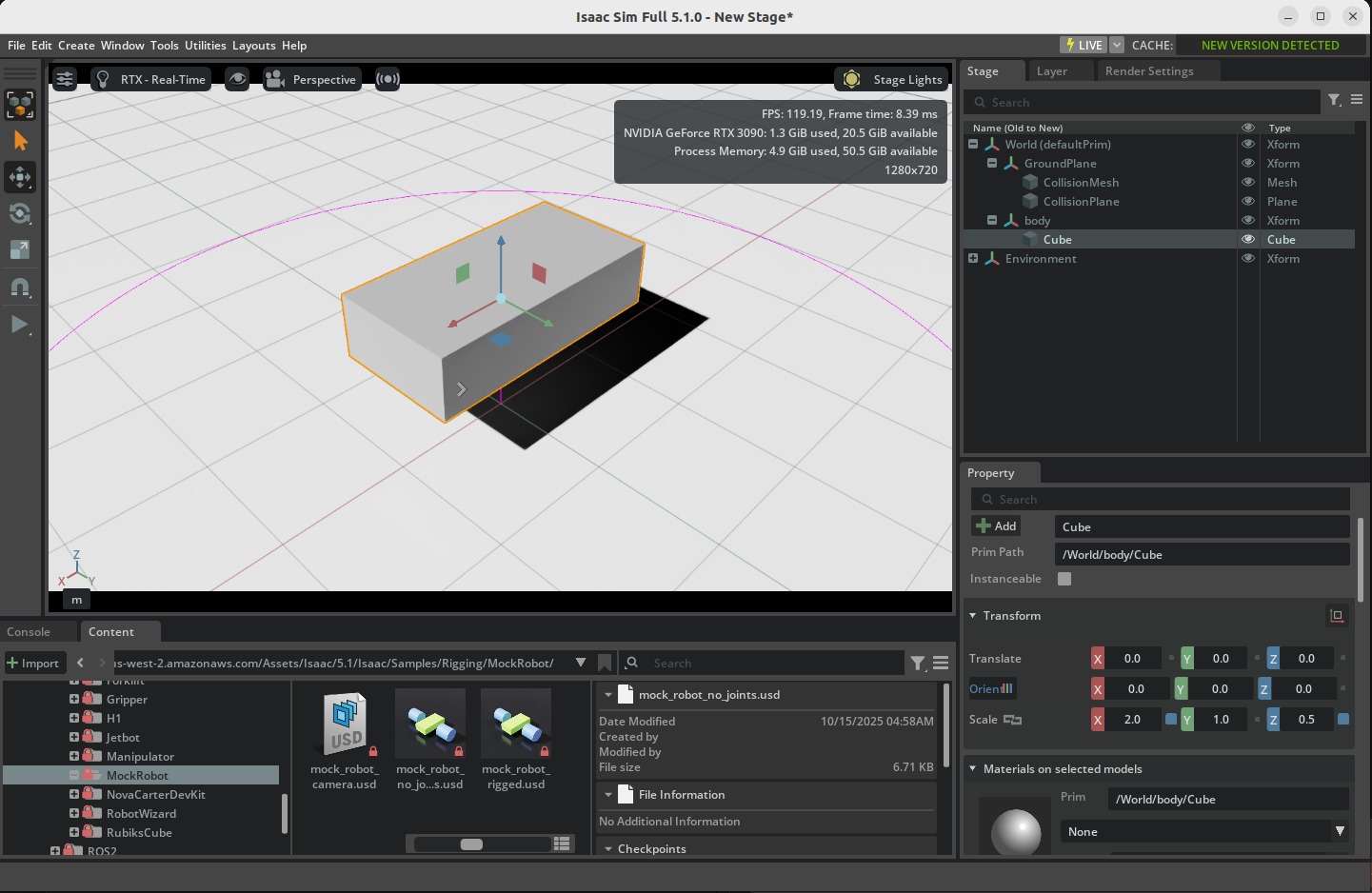 Creating the robot body