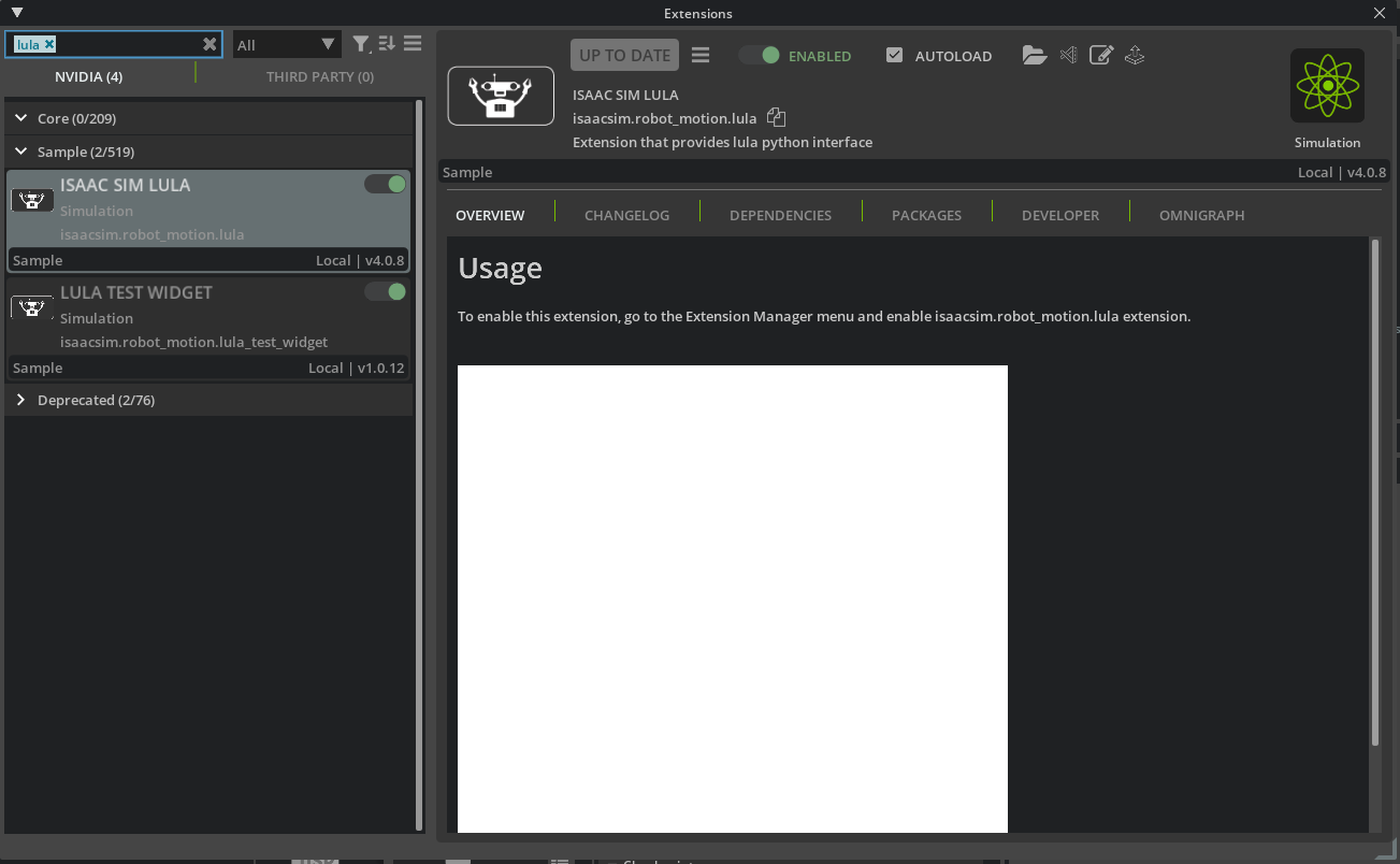 Enabling the Lula extension