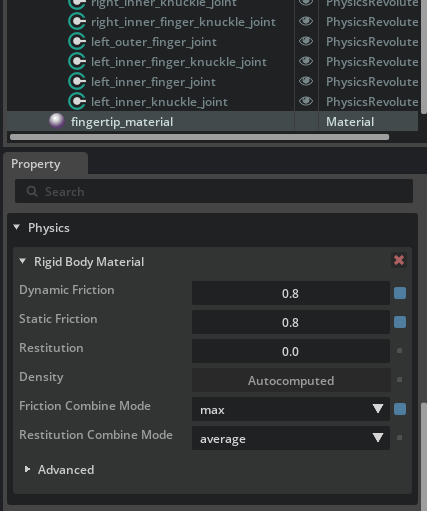 Friction settings