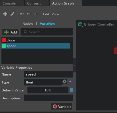 Adding the speed variable